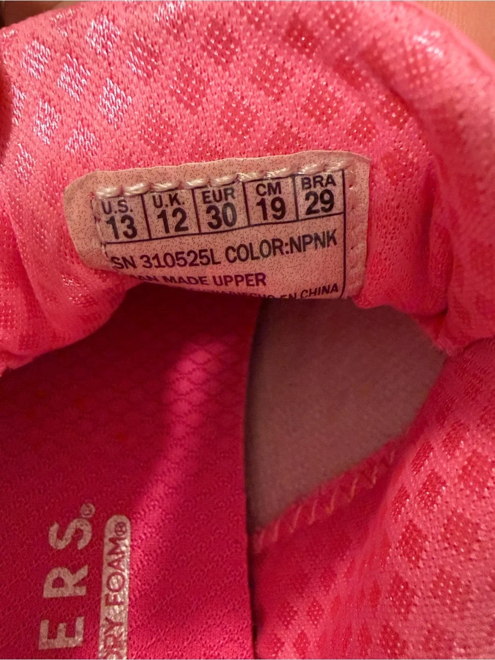 Skechers UNO Gen1 Neon Glow Hot Pink Girls Sneakers Size 13